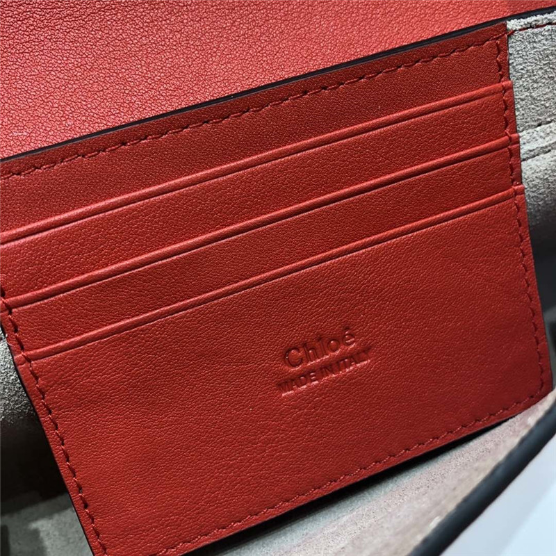 chloe faye mini crossbody bag red - Image 5