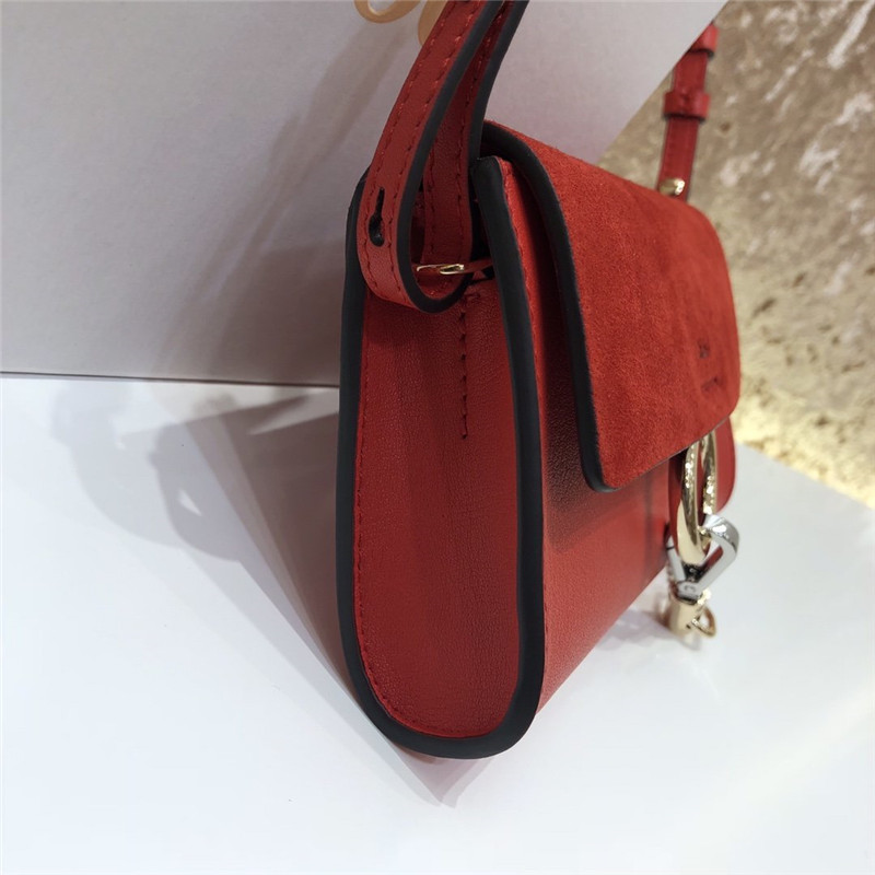 chloe faye mini crossbody bag red - Image 6