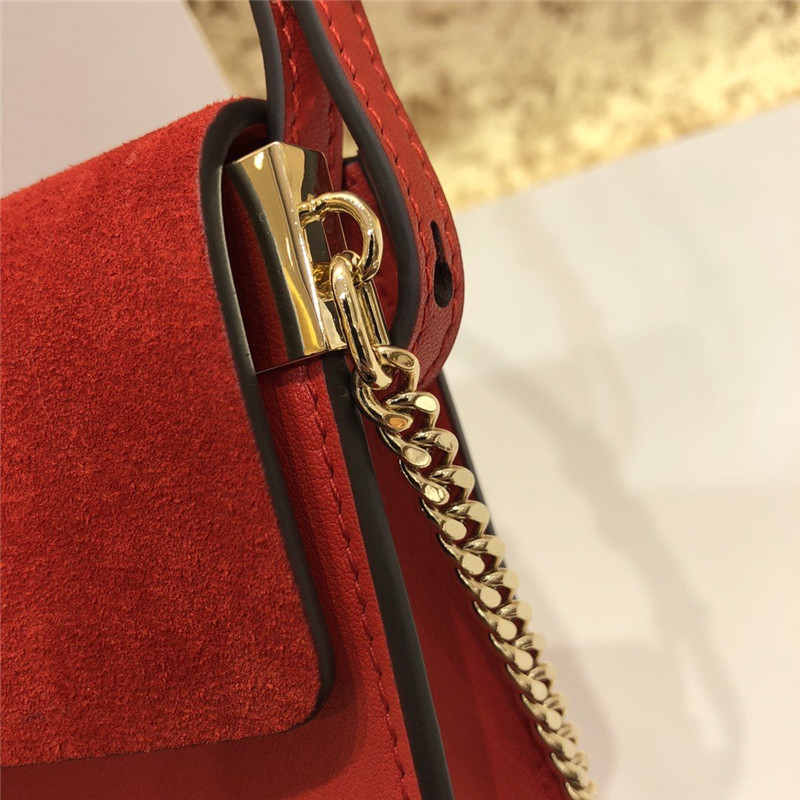 chloe faye mini crossbody bag red - Image 3