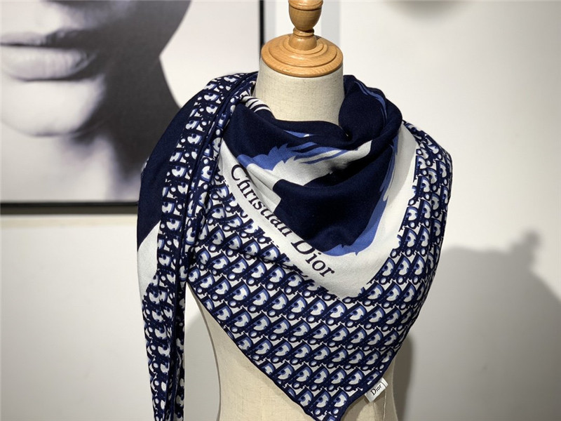 dior cashmere shawl dark blue - Image 2