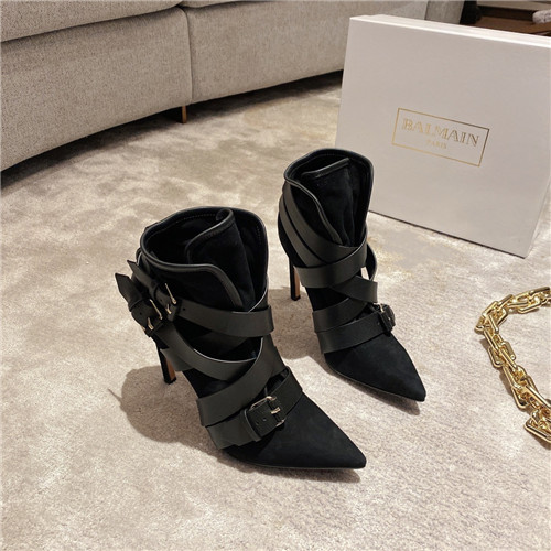 balmain heels ankle boots