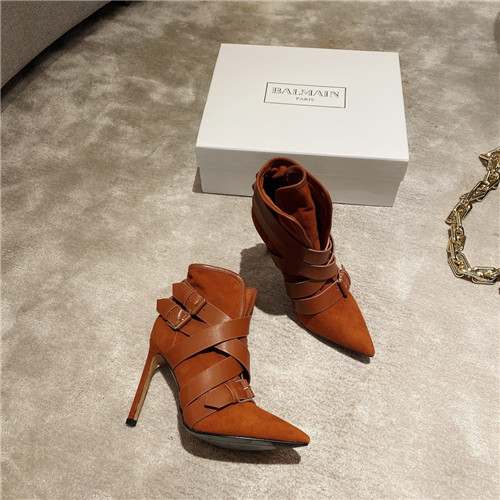 balmain heels ankle boots