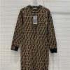 fendi FF logo long sleeve dress