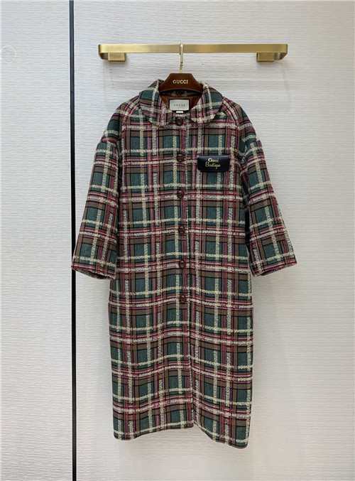 gucci wool tweed coat