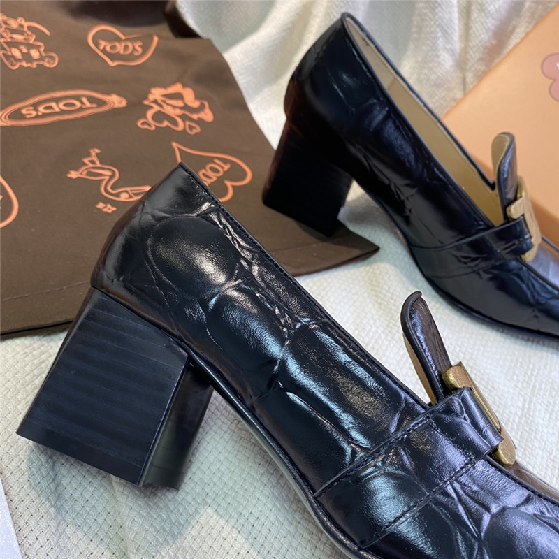 tod’s kate pumps leather loafers - Image 6