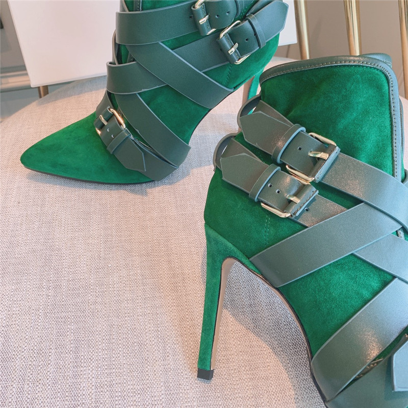 balmain pointed toe belt buckle boots - Image 3