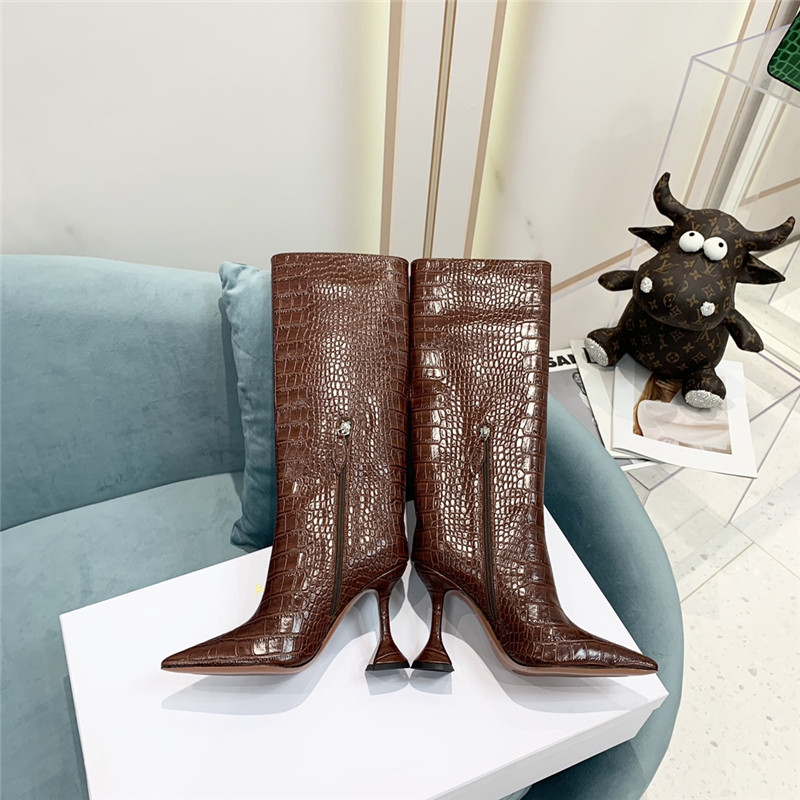 amina muaddi crocodile print boots - Image 3