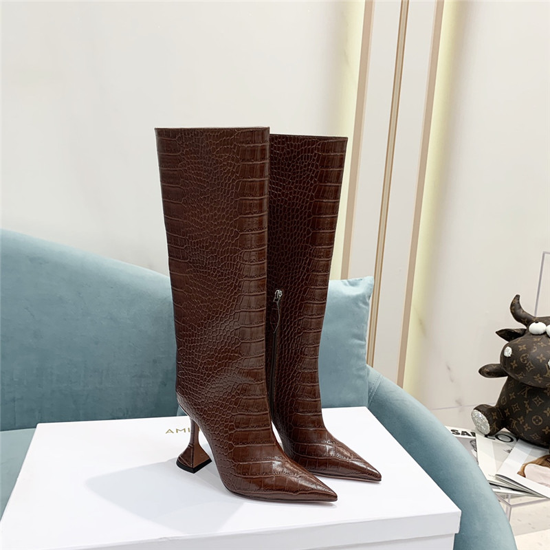 amina muaddi crocodile print boots - Image 8