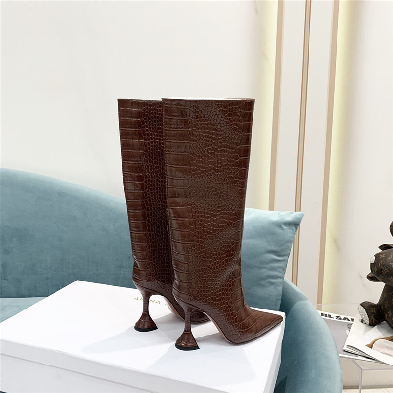 amina muaddi crocodile print boots - Image 2