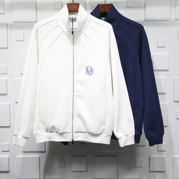 EMBROIDERED LETTER STAND COLLAR CASUAL JACKET REPLICA