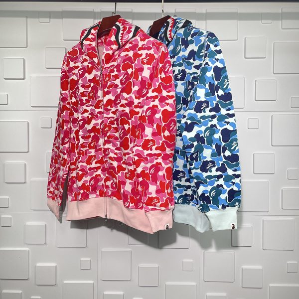 BAPE ABC Shark Full Zip Hoodie Pink
