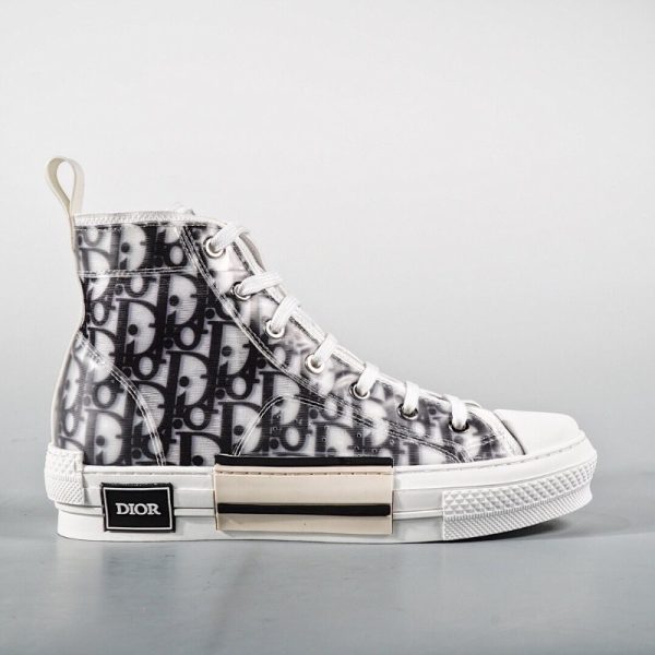 B23 OBLIQUE HIGH TOP SNEAKERS-BLACK&WHITE REPLICA