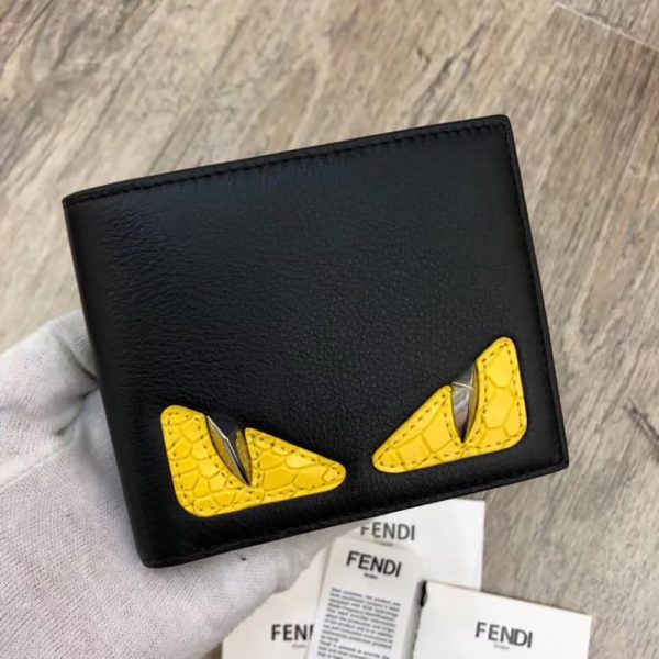 Fendi Black Leather Horizontal Wallet