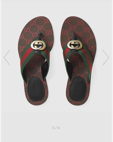 Gucci Slides And Thong Sandals For Women Blue And Red Web