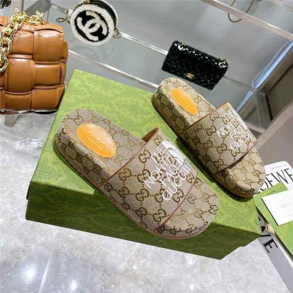 Gucci X The North Face GG Logo Slides
