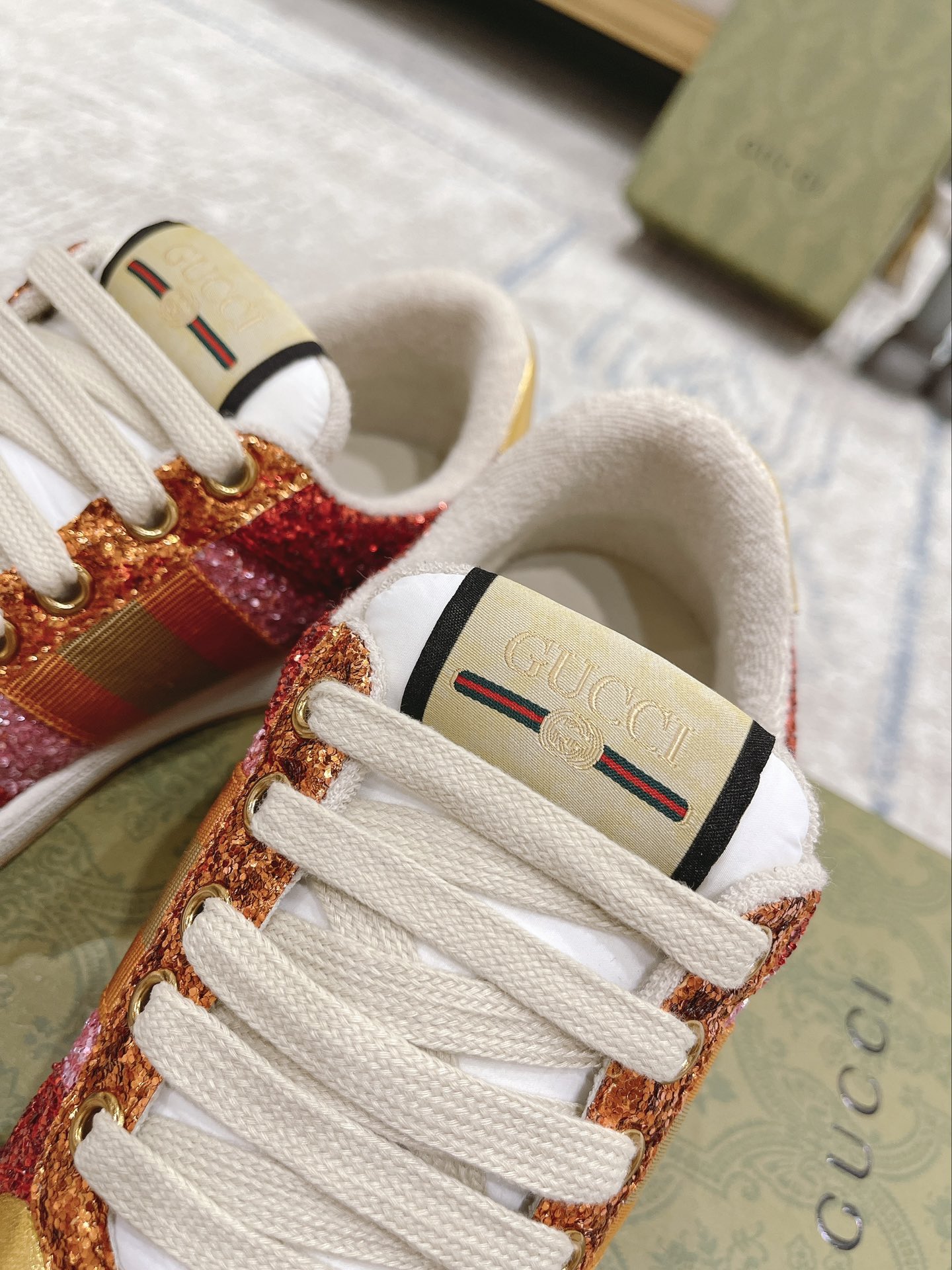 Newly upgraded Gucci dirty shoes for couples GG series distressed and casual S - Image 9