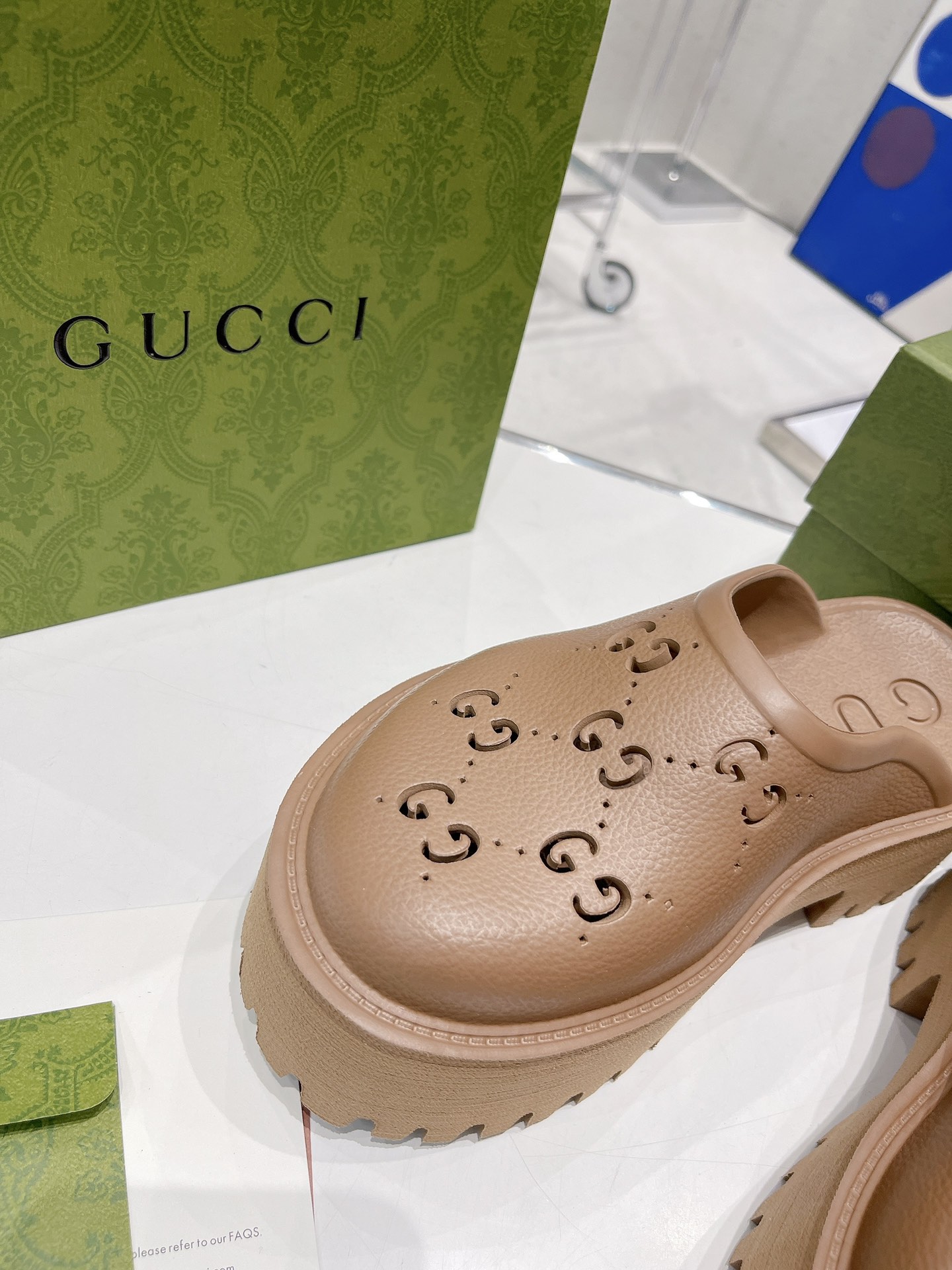 Gucci GG Slides perforated carved shoes F - Image 7
