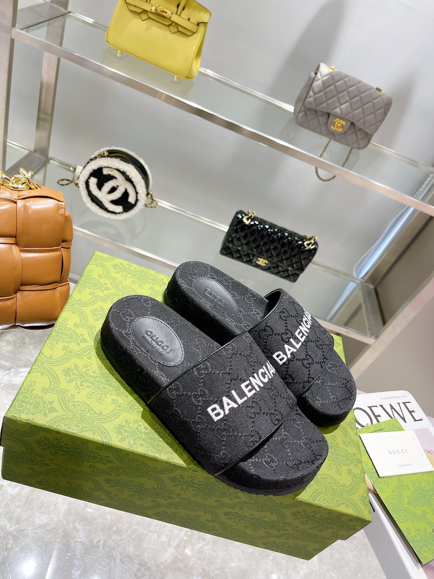 Gucci latest Balenciaga collaboration Spring Summer 2024 slippers - Image 3