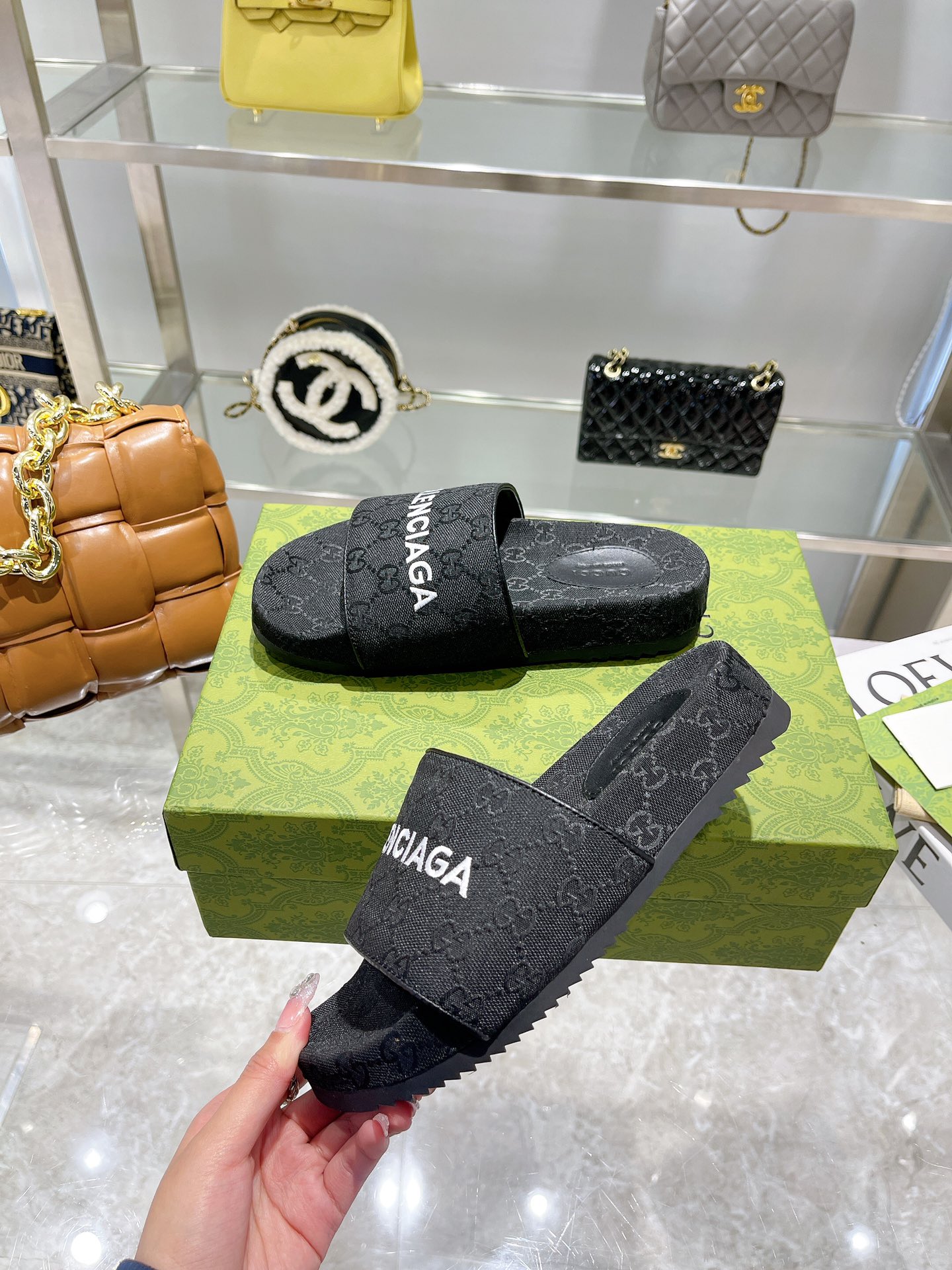 Gucci latest Balenciaga collaboration Spring Summer 2024 slippers - Image 4