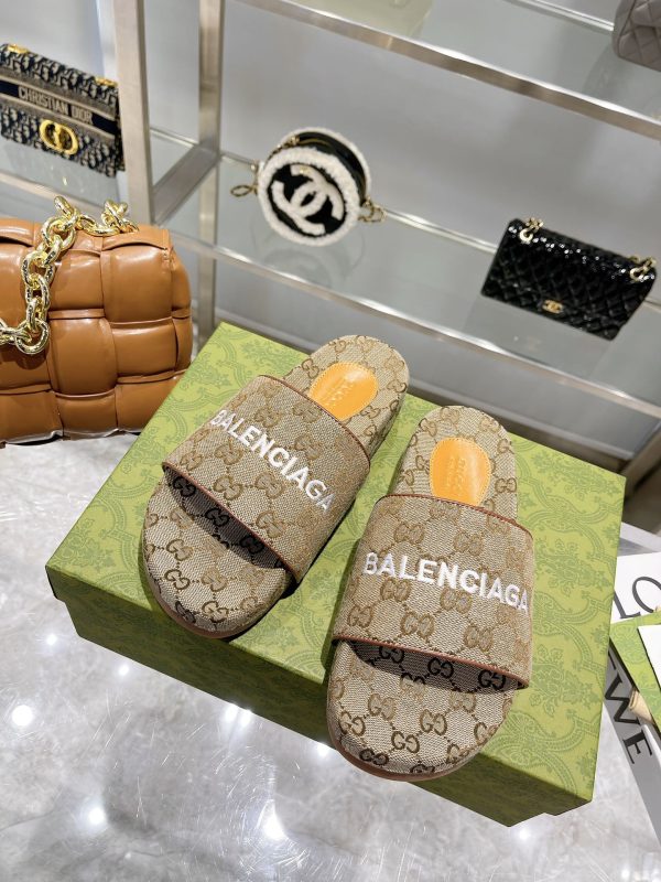 Gucci latest Balenciaga collaboration Spring Summer 2024 slippers A