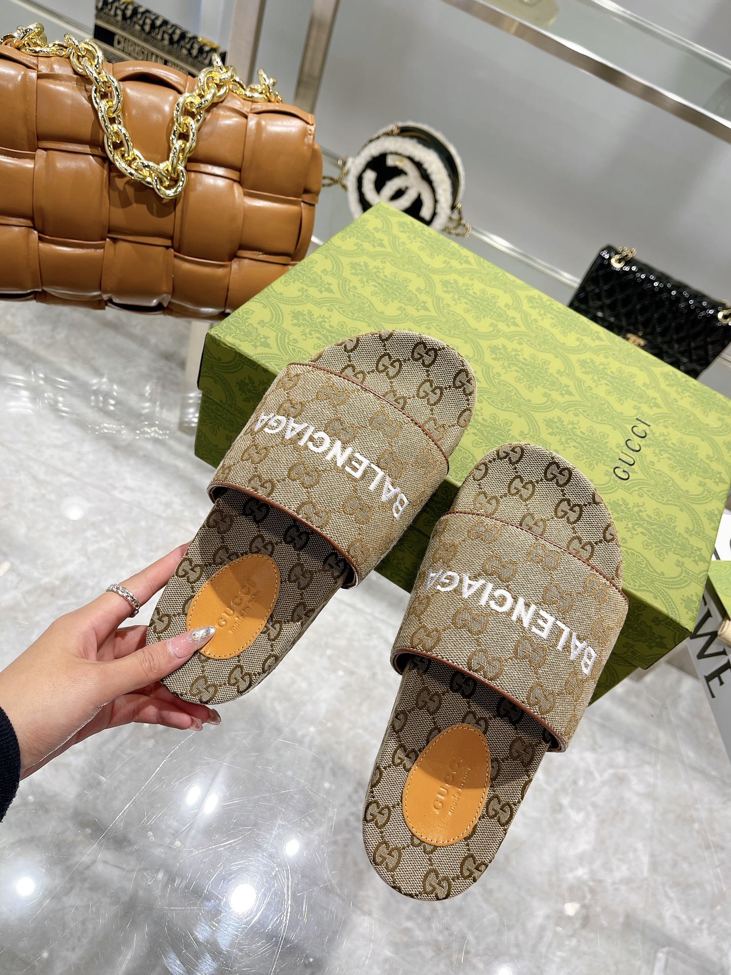 Gucci latest Balenciaga collaboration Spring Summer 2024 slippers A - Image 7