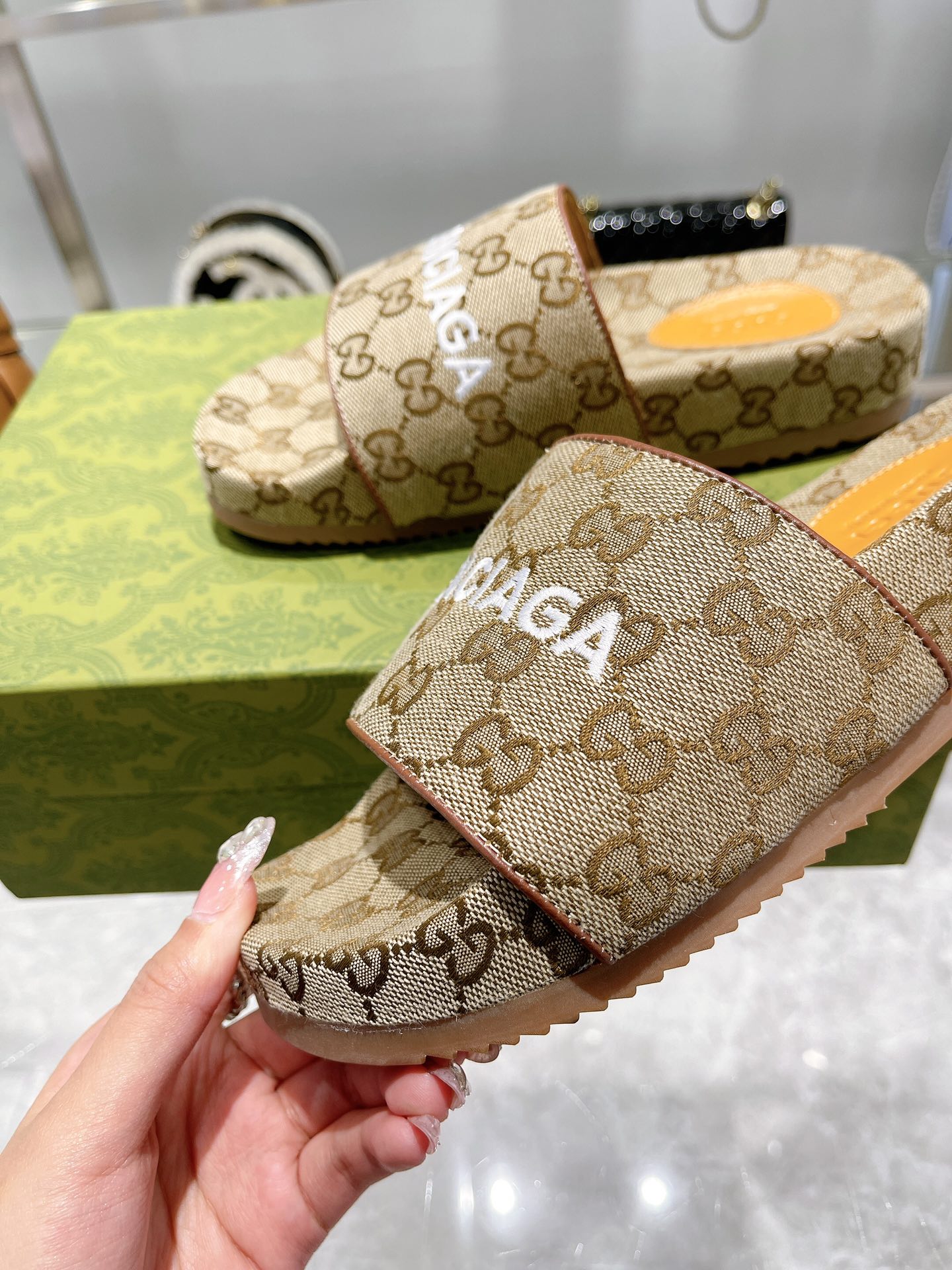 Gucci latest Balenciaga collaboration Spring Summer 2024 slippers A - Image 9