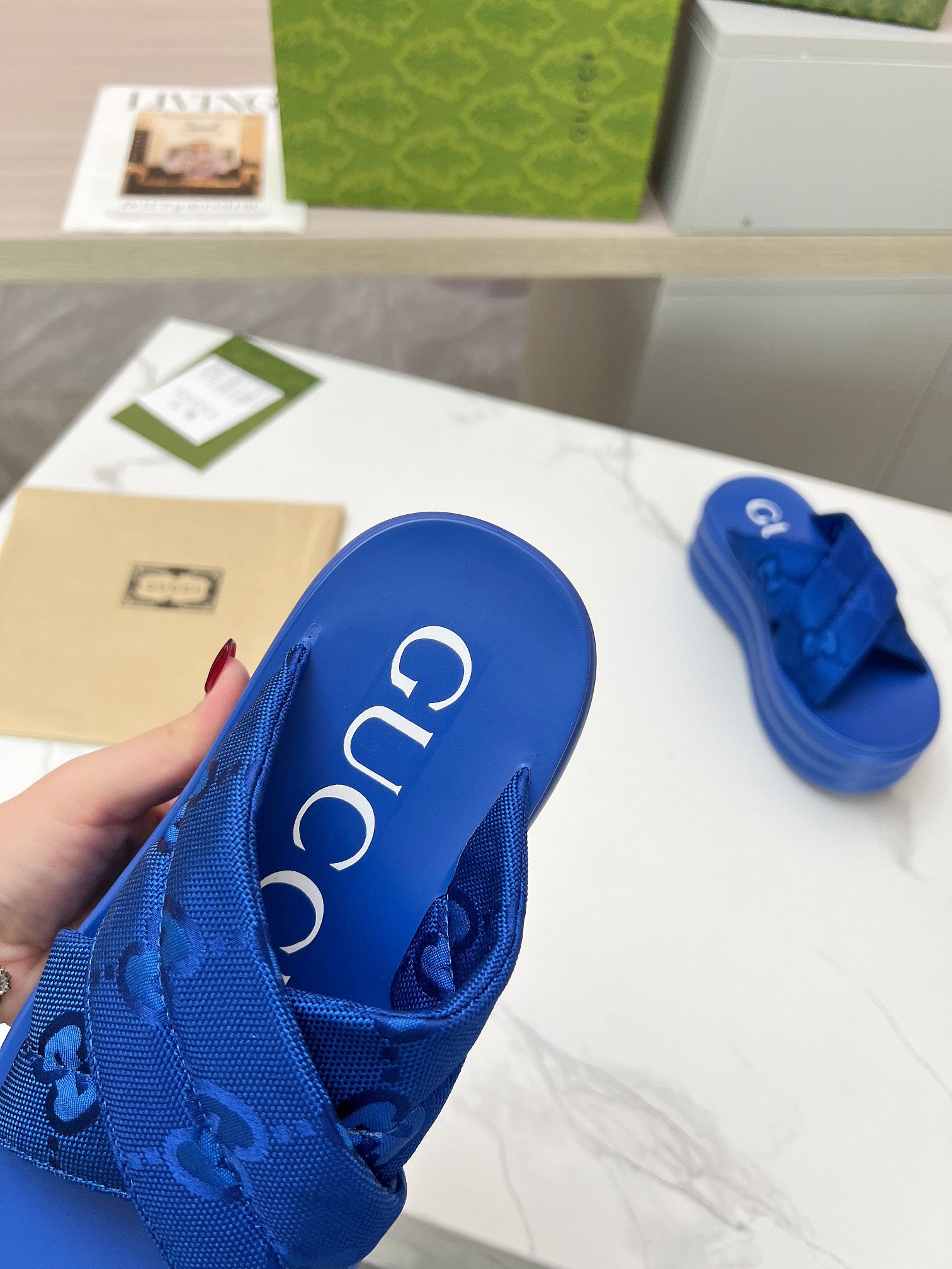 Gucci's latest GG platform slippers are a leg puller blue - Image 8