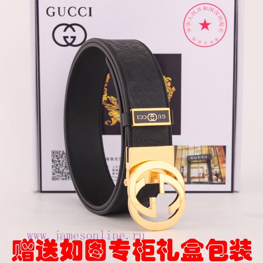 Belt Gucci Gucci double-sidedBelt made of 100% head layer cowhide, rotatable, dual color bel rcehpe38 - Image 2
