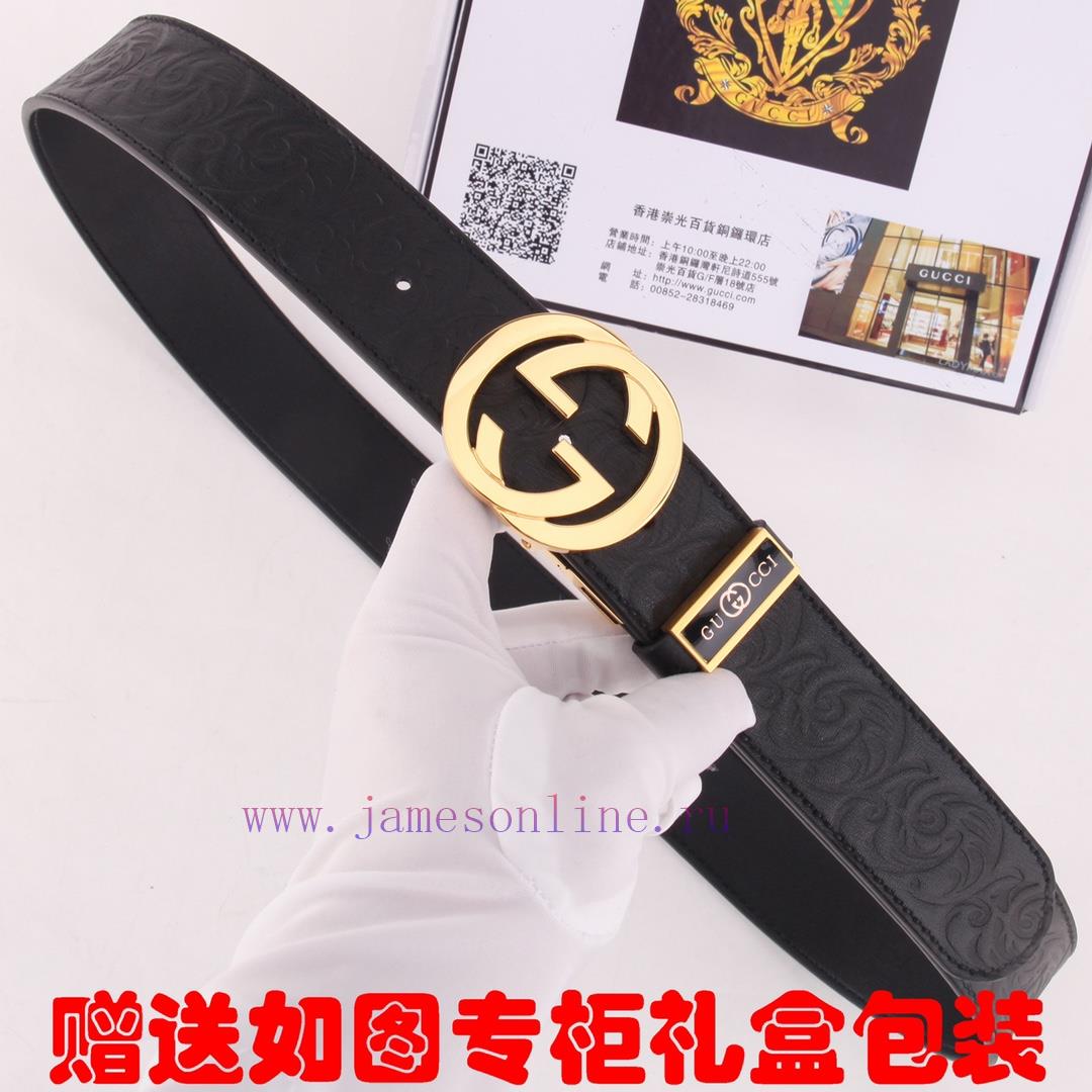 Belt Gucci Gucci double-sidedBelt made of 100% head layer cowhide, rotatable, dual color bel rcehpe38 - Image 4