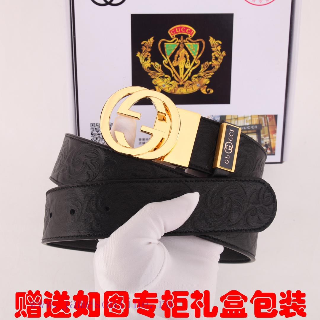Belt Gucci Gucci double-sidedBelt made of 100% head layer cowhide, rotatable, dual color bel rcehpe38 - Image 5