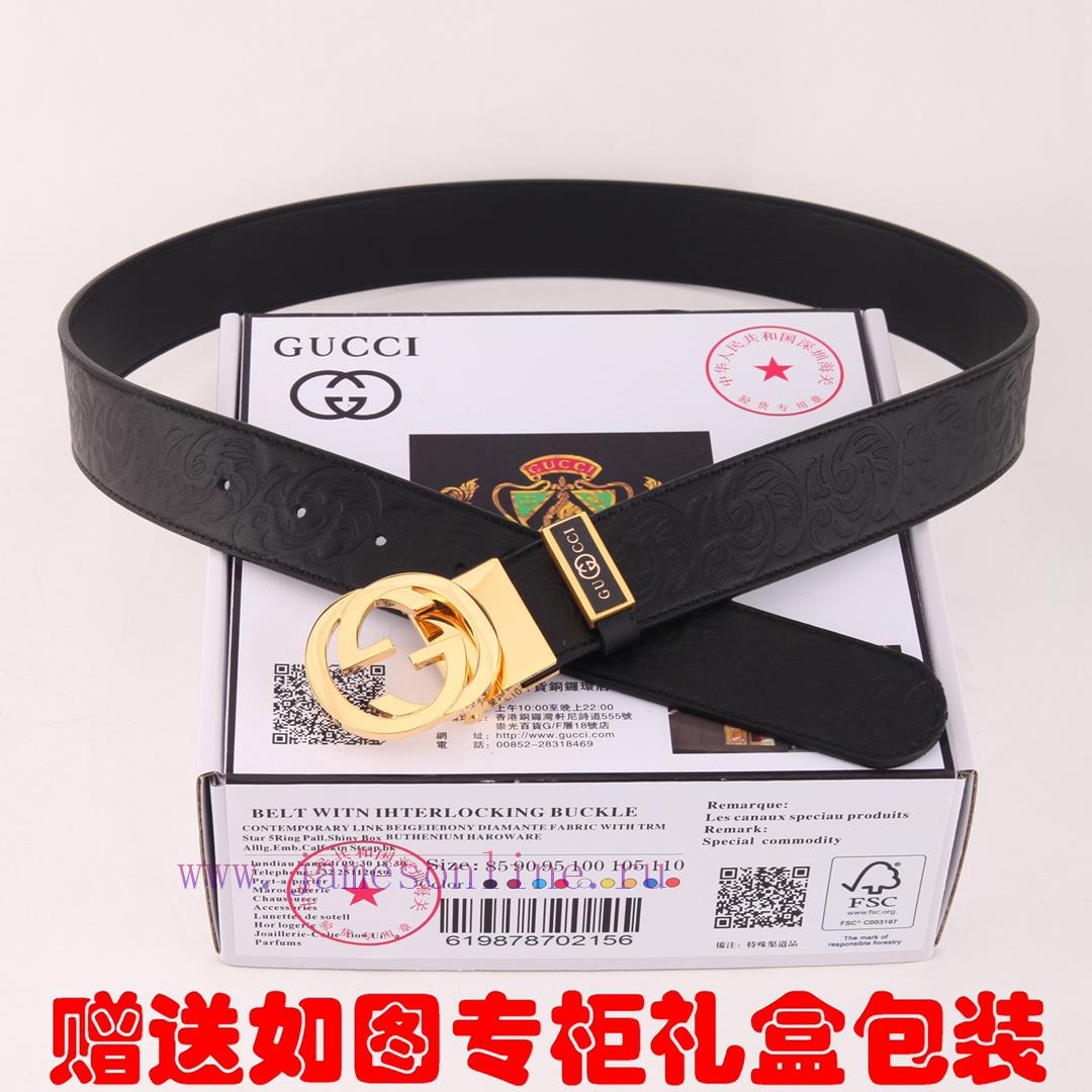 Belt Gucci Gucci double-sidedBelt made of 100% head layer cowhide, rotatable, dual color bel rcehpe38 - Image 10