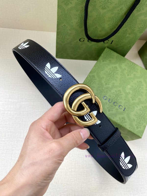 As one of the adidas x Gucci collaboration series, the 4.0cm GUCCI leather belt is adorned w 1iew9jiu