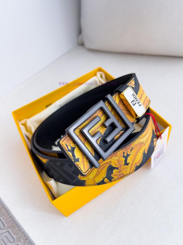 Fendi FENDI ️ Belt and beltBuckle, original classic pure copper boutique letter buckle, phot rrlxy5mb