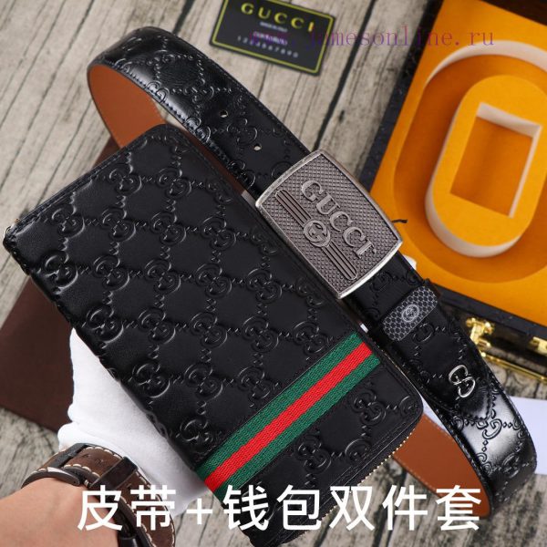 Gucci. Gucci two-piece setWooden box, belt+wallet, two-piece setGrade: Italian imported 100% t5zgo0xi