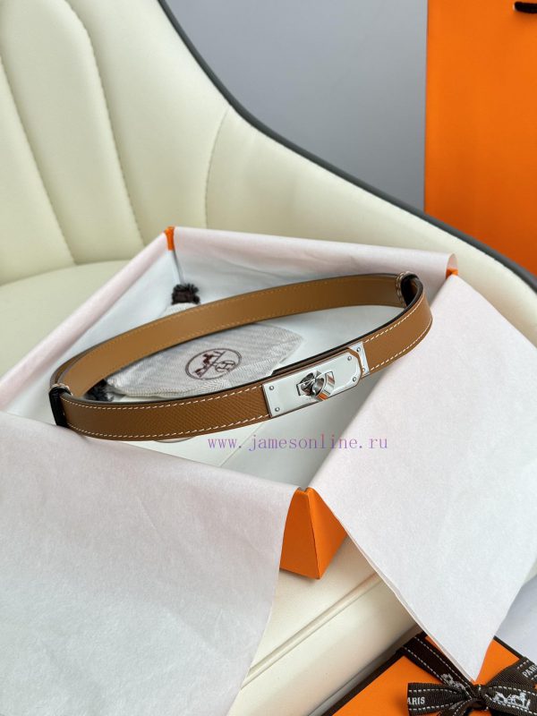 Hermes Women's BeltFull set of 1.8mm women's Kelly original imported leather K gold/platinum dy0jwx0q