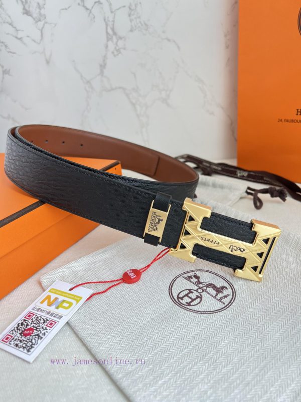 Hermes Hermes waist beltHanging buckle, classic pure steel material buckle head, double-side th3tkf10