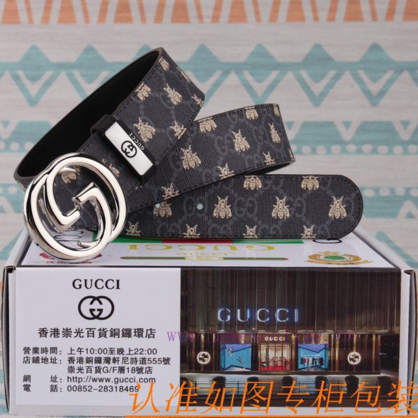 Belt and belt Gucci leather beltMen's belt material: 100% head layer cowhide belt, guarantee 1osj71g5