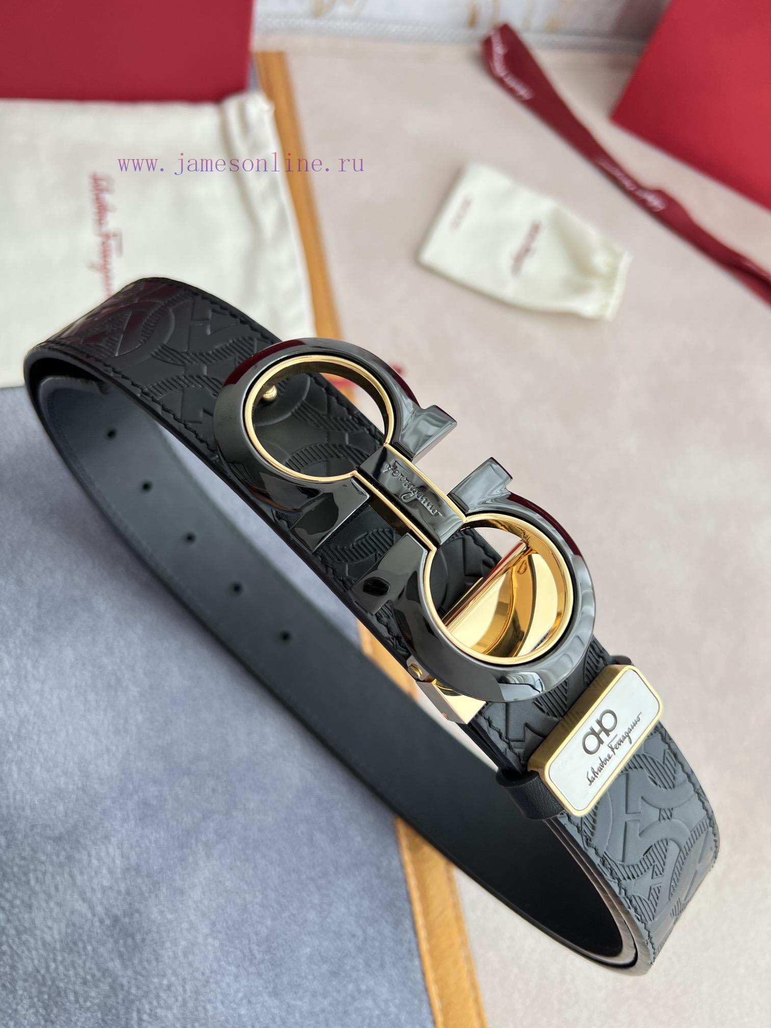 Ferragamo Ferrgamo ️ Belt and beltHanging buckle, classic hanging buckle made of pure copper itl20glb - Image 3