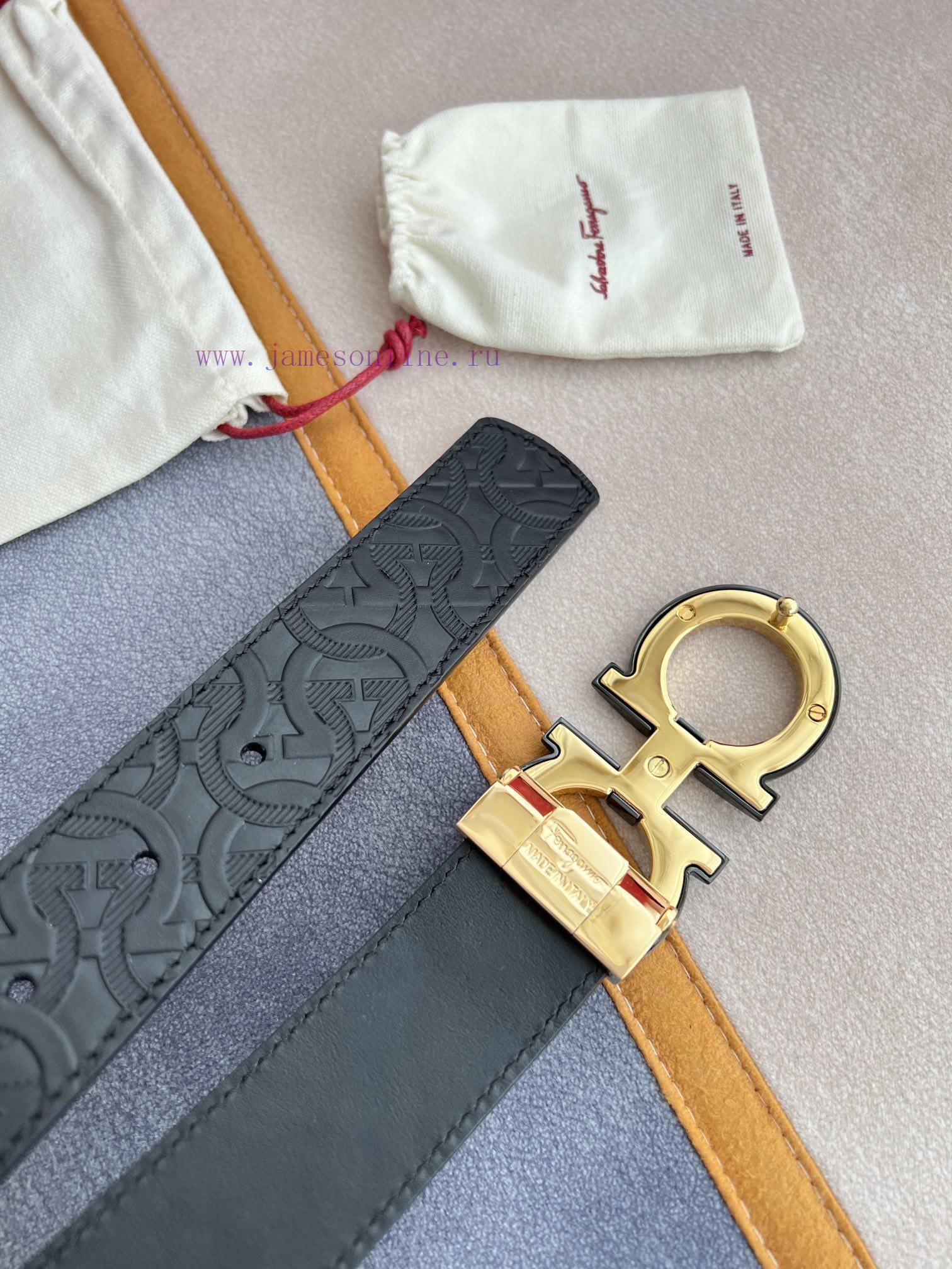 Ferragamo Ferrgamo ️ Belt and beltHanging buckle, classic hanging buckle made of pure copper itl20glb - Image 9