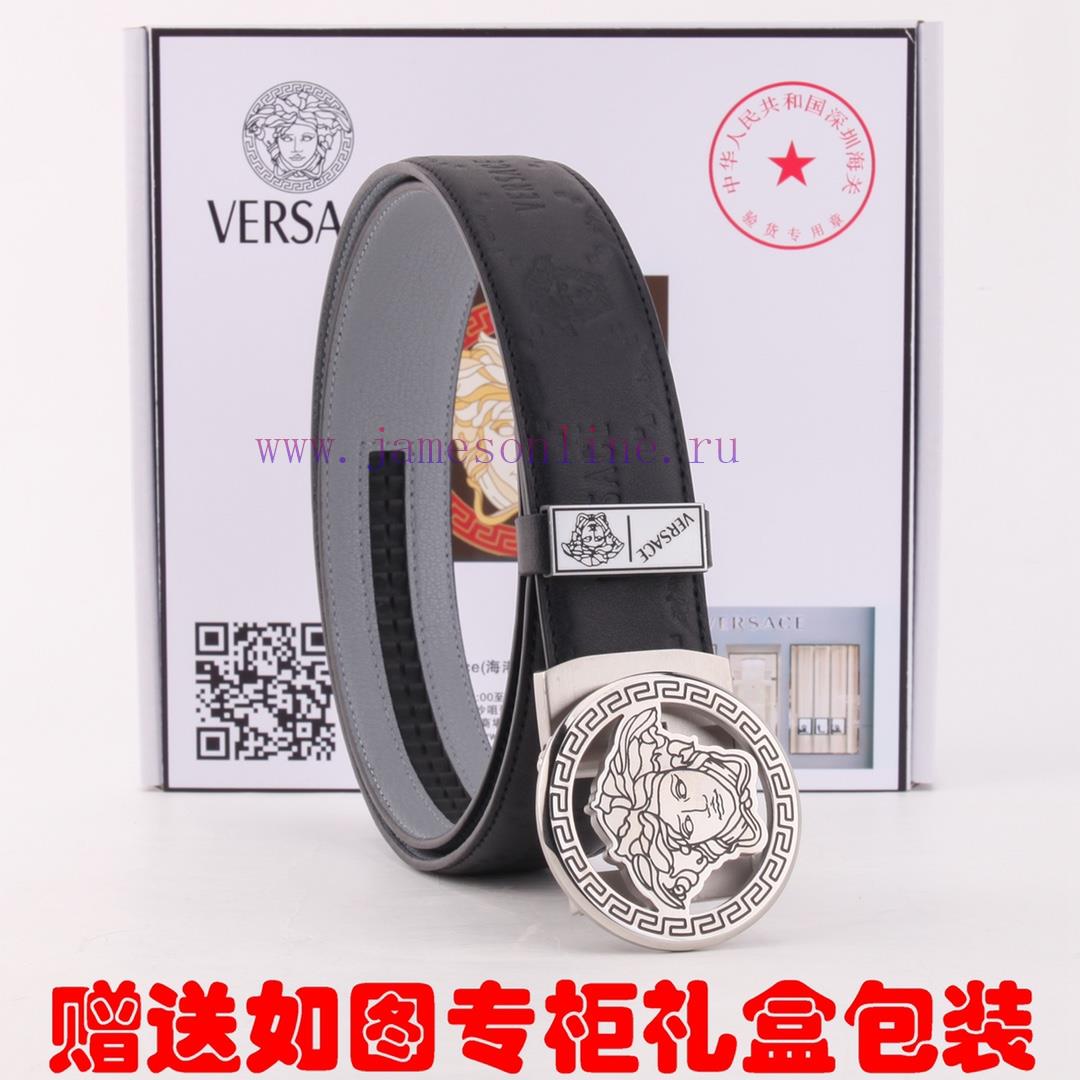 Belt Versace Ver... ️ Automatic deductionBelt made of 100% head layer cowhide, automatically l8cm6hfb - Image 2