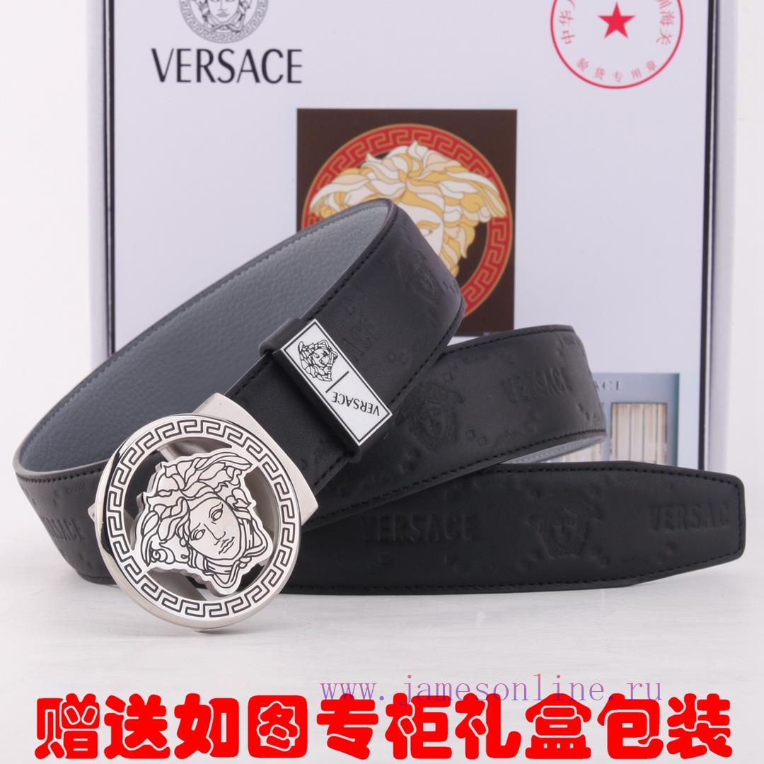 Belt Versace Ver... ️ Automatic deductionBelt made of 100% head layer cowhide, automatically l8cm6hfb - Image 3