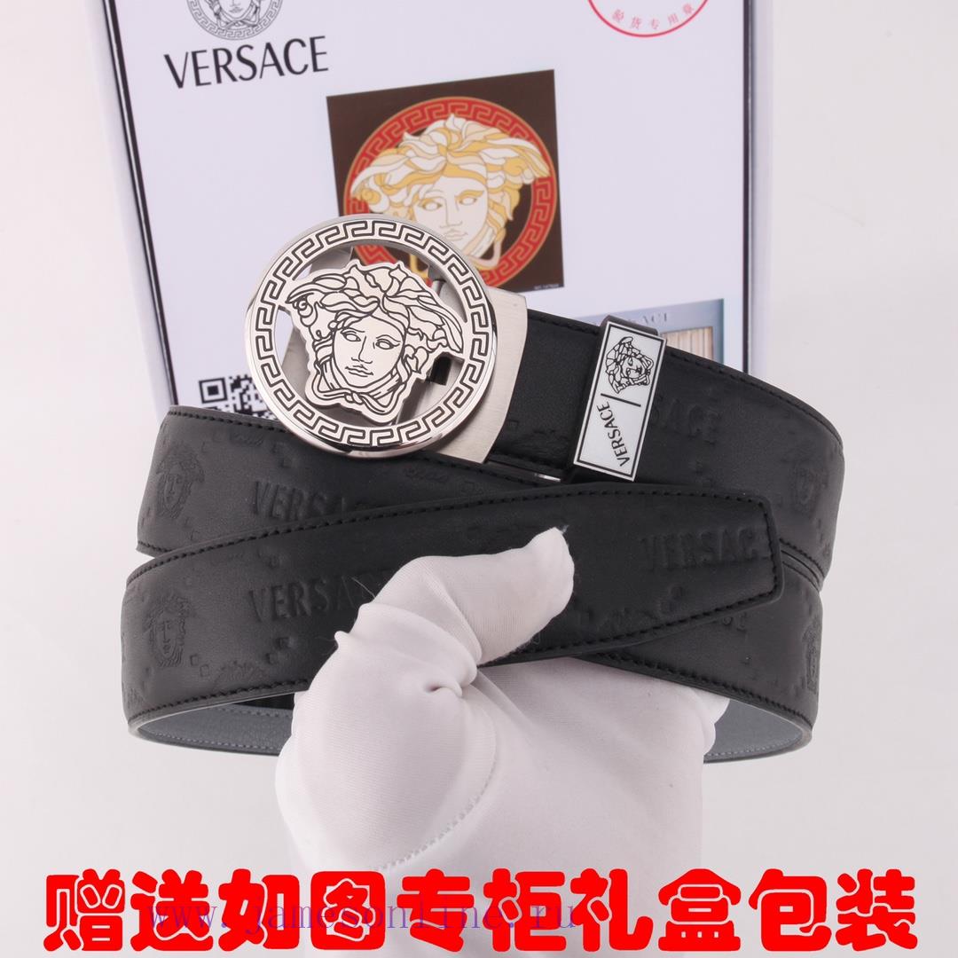 Belt Versace Ver... ️ Automatic deductionBelt made of 100% head layer cowhide, automatically l8cm6hfb - Image 5