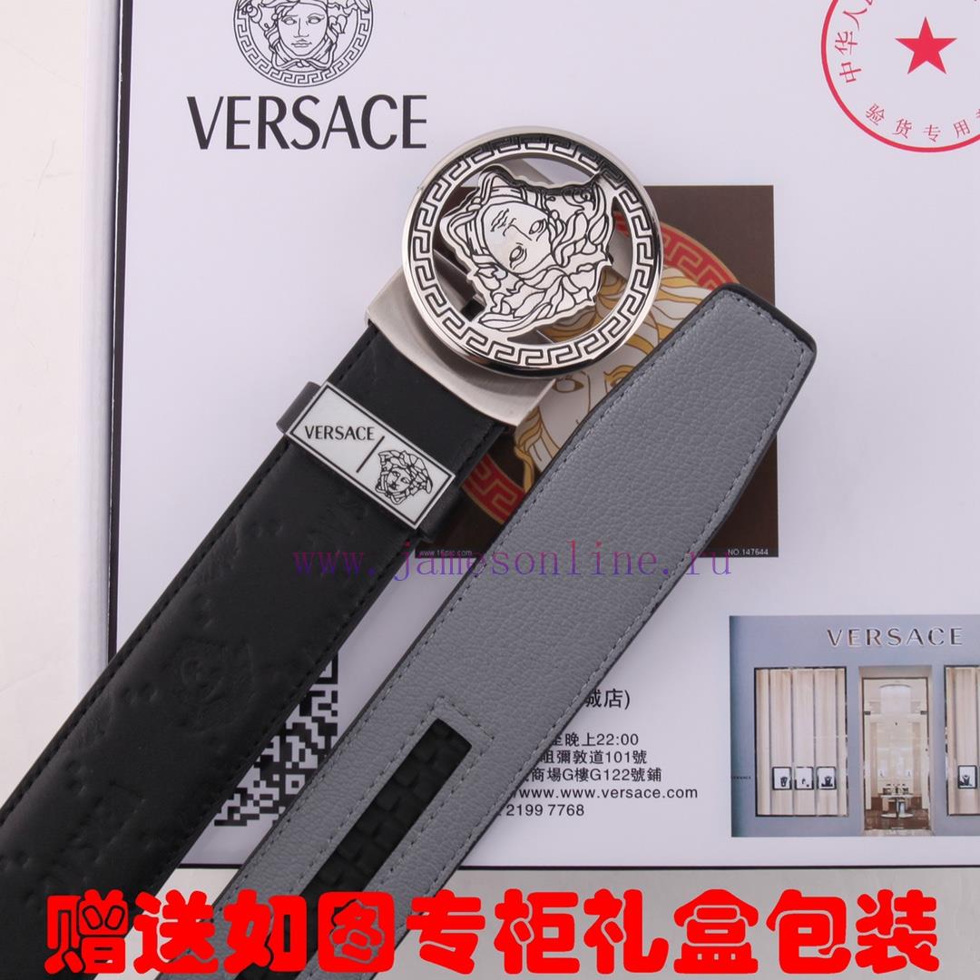 Belt Versace Ver... ️ Automatic deductionBelt made of 100% head layer cowhide, automatically l8cm6hfb - Image 9