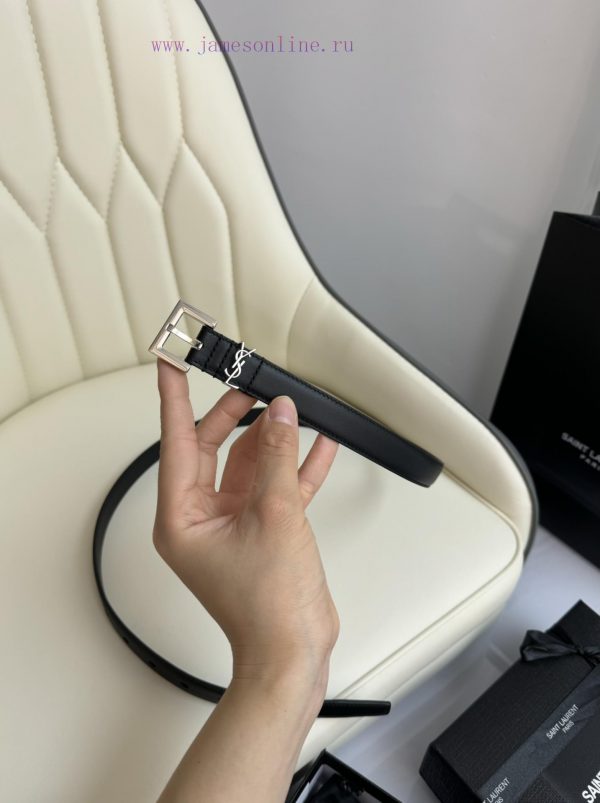 Female version Y.S.LComplete width 2.0 casual belt series with simple metal logo, showcasing s901pi6t