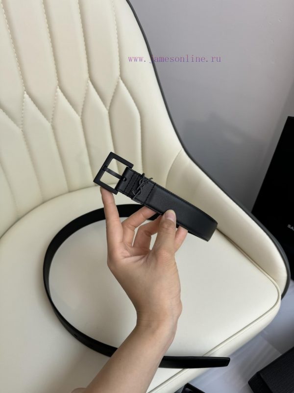 Female version Y.S.LFull width 3.0 casual belt series with simple metal logo, showcasing a f jdbacptx