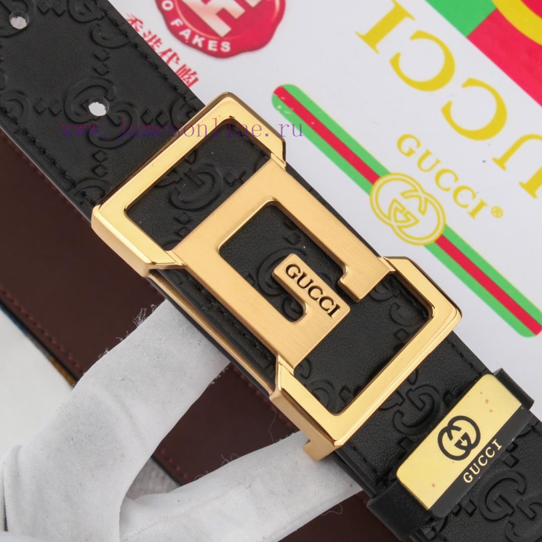 Belt and belt Gucci leather beltMen's belt material: 100% head layer cowhide belt, guarantee dctl7ln3 - Image 4