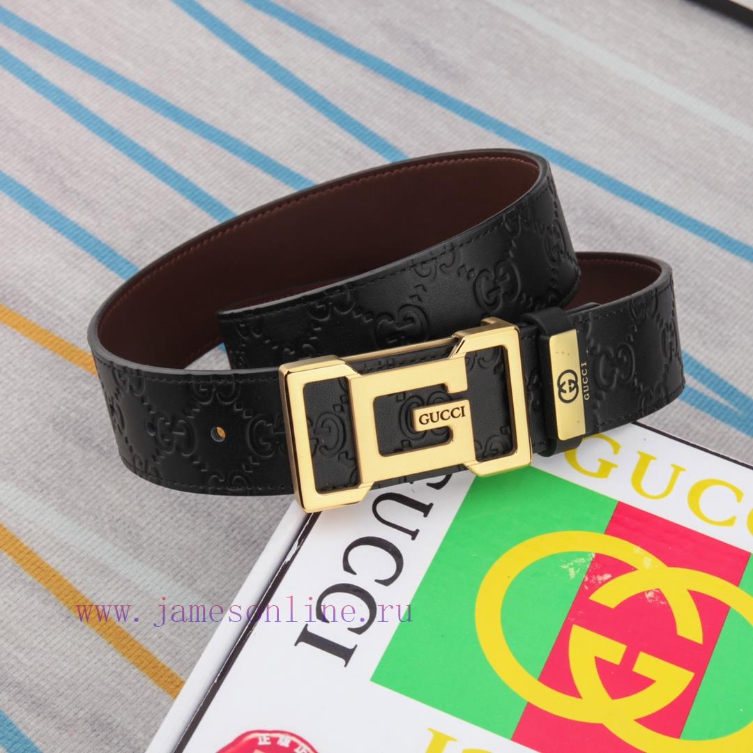 Belt and belt Gucci leather beltMen's belt material: 100% head layer cowhide belt, guarantee dctl7ln3 - Image 5