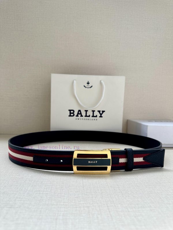 BALLY's new lychee patterned leather men's casual cloth paired with leather dual use waist b ndi5u9pe