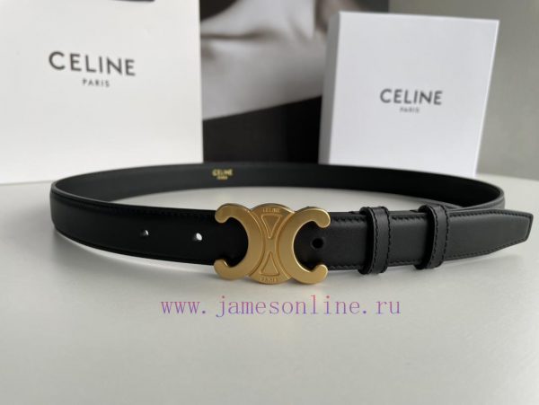 CELINE Triumphal Arch logo gold buckle trendy belt, the secret weapon for wearing a good fig 3vq8f5ua